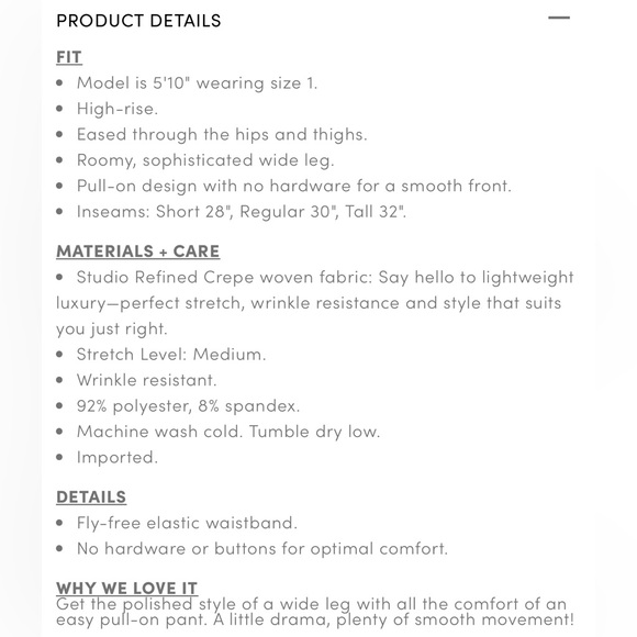 Torrid Pull On Wide Leg Studio Refined Crepe High-Rise Pant - Picture 12 of 12